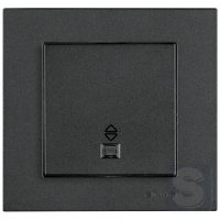 Выключатель одноклавишный ПРОХОДНОЙ с подсветкой Arvia Electric KAREN Дымчатый (20 04 2000 210)